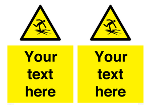 Custom warning thin ice